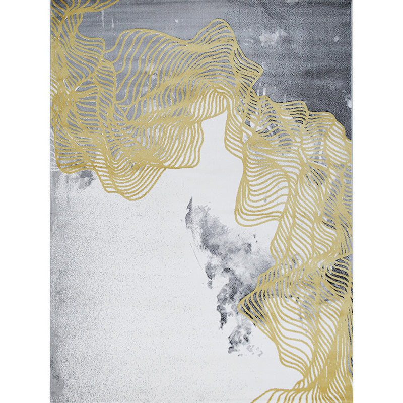 Grijs modern tapijten polyester abstract patroon tapijt niet-slip achterste tapijt voor woningdecoratie