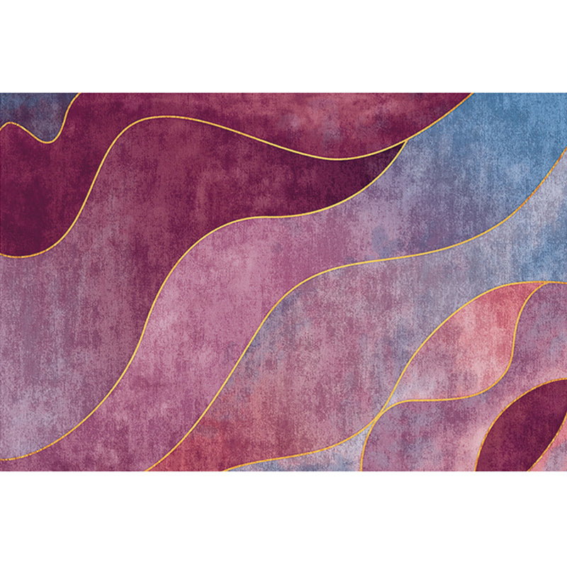 Paars abstract tapijten polyester modern tapijt niet-slip achterste tapijt voor woningdecoratie