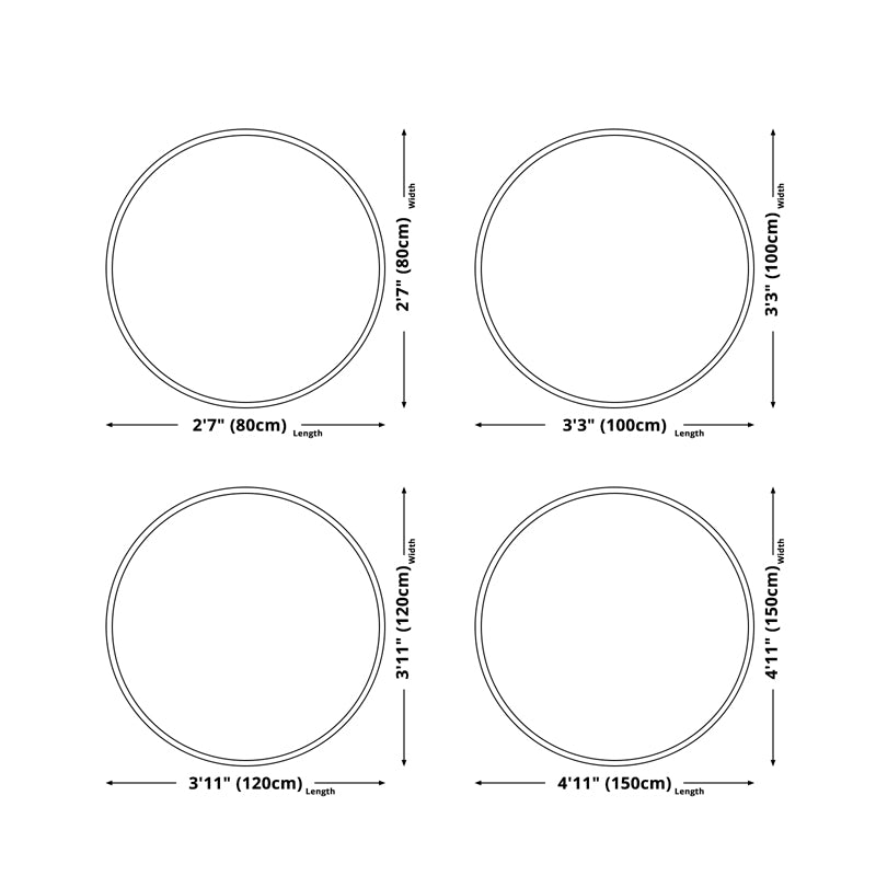Modern ronde tapijt polyester gebied Tapijt niet-slip achterste ruggebied tapijt voor woonkamer