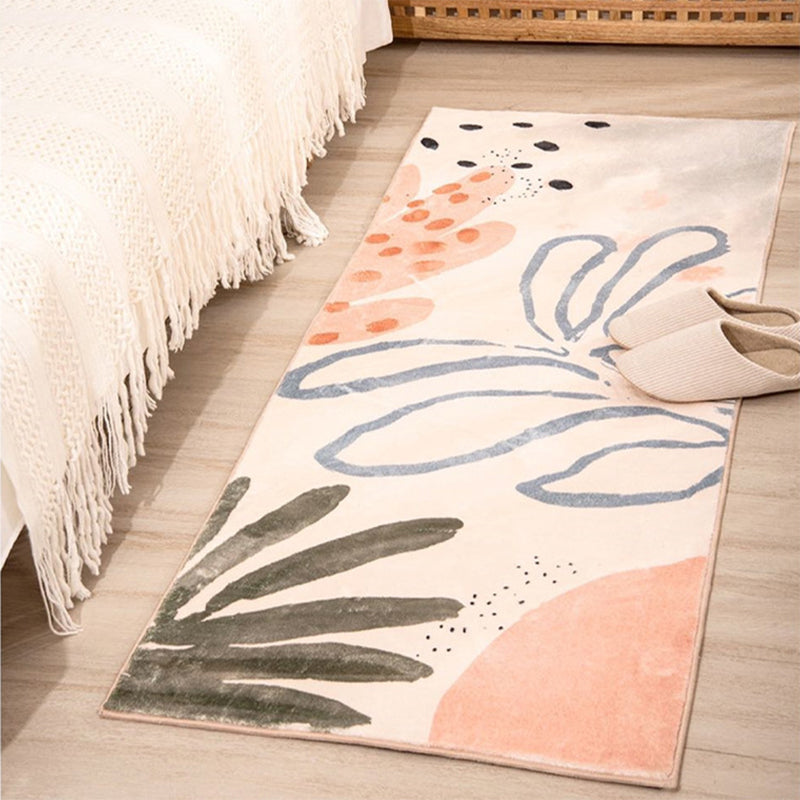 Groen modern tapijt polyester tulpen binnen tapijt niet-slip achterste tapijt voor woningdecoratie