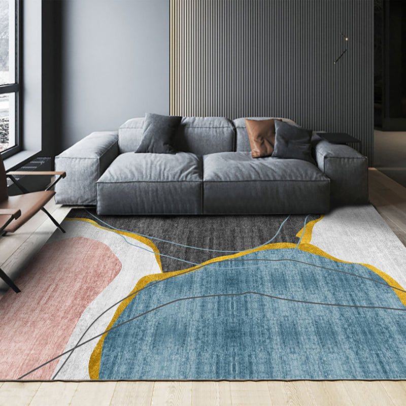 Hedendaagse artistiek gedrukt tapijt polyester gebied Rug vlekbestendig binnenvlein voor woonkamer
