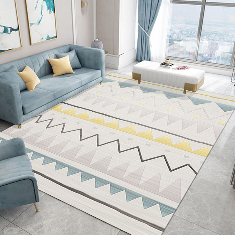 Hedendaagse artistiek gedrukt tapijt polyester gebied Rug vlekbestendig binnenvlein voor woonkamer
