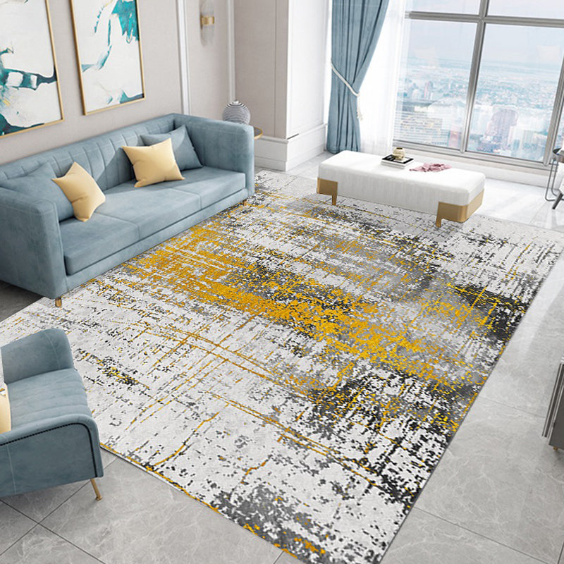 Hedendaagse artistiek gedrukt tapijt polyester gebied Rug vlekbestendig binnenvlein voor woonkamer
