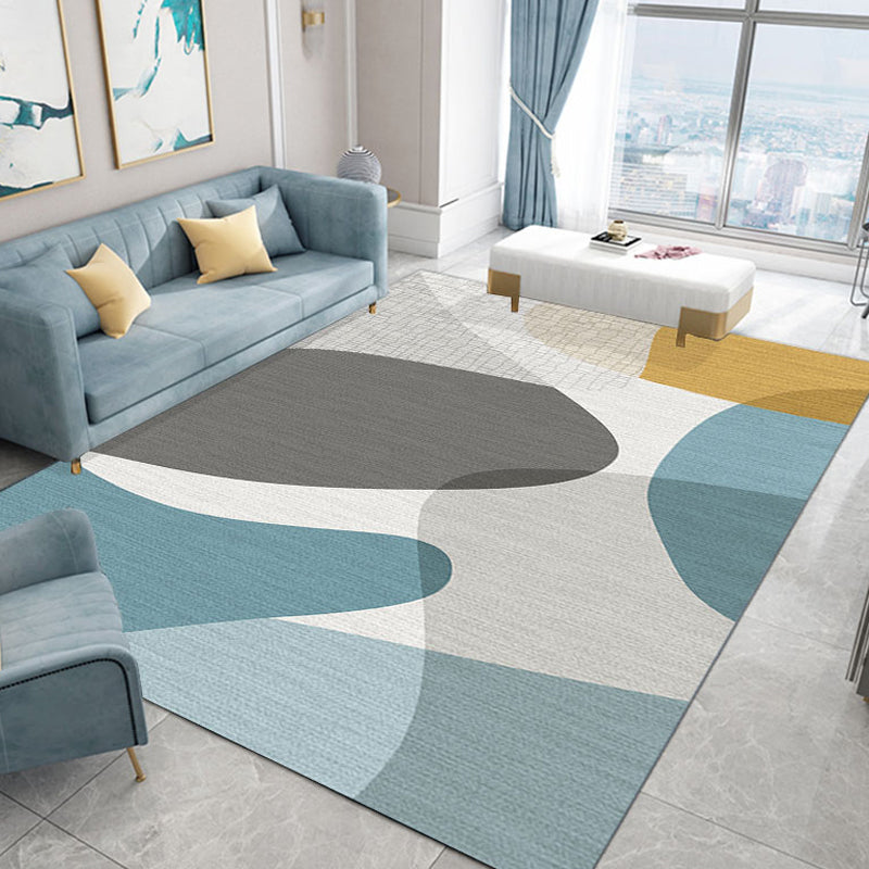 Hedendaagse artistiek gedrukt tapijt polyester gebied Rug vlekbestendig binnenvlein voor woonkamer