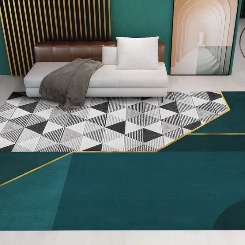 Minimalistisch vloerkleed Vrijvorderingsbasis Patroon Tapijten Polyester Stain Resistant Area Teken voor woonkamer