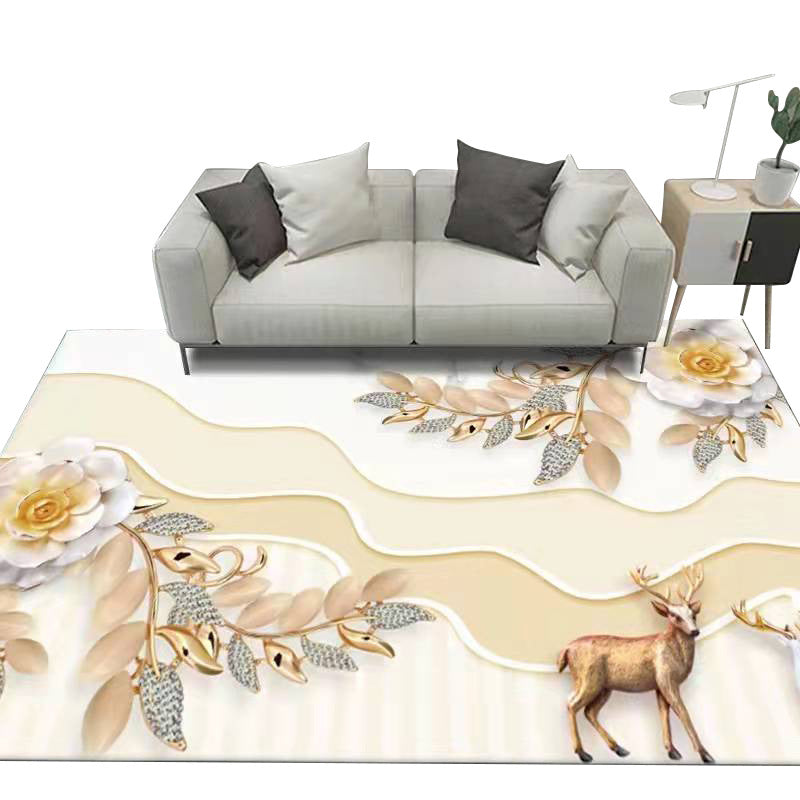 Funky binnen tapijt Stijlvol hertenprint gebied Tapijten Polyester Resistent gebied Tapijt voor woonkamer