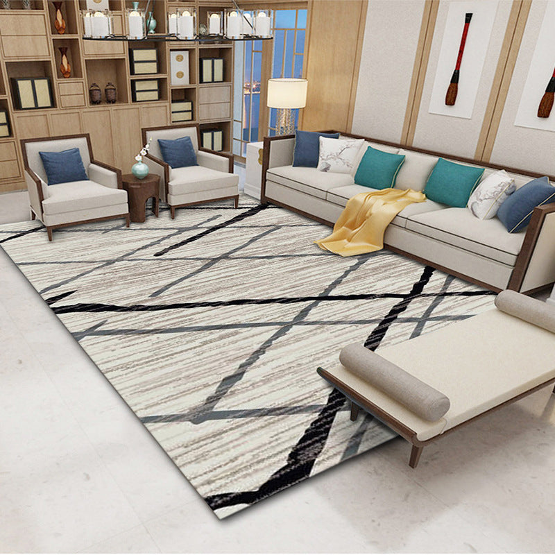 Lichtbruine modern tapijten polyester rooster binnen tapijt niet-slip achterste tapijt voor woningdecoratie