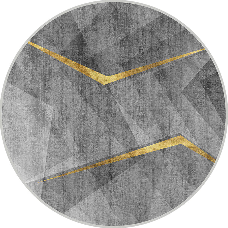 Grijs modern tapijt geometrisch patroon polyester gebied tapijt niet-slip achterste tapijt voor salon