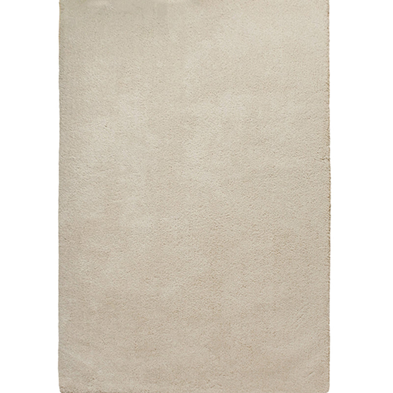 Brown Modern Carpet Solid Color Polyester Rug Easy Care Washable Rug for Living Room