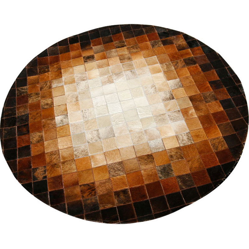 Modern Harlequin Patroon Tapijt Cowhide Round Tapijt Tapijt Non-Slip Backing Indoor Toe voor woningdecoratie