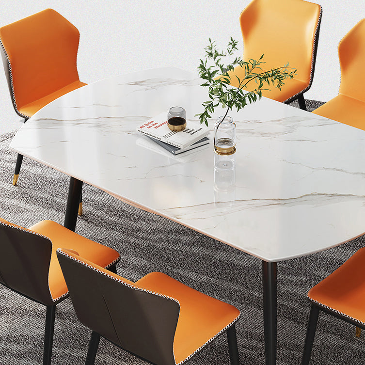 Traditional Luxury Round Drop-Leaf Dining Table Stone Furniture for Dining Room