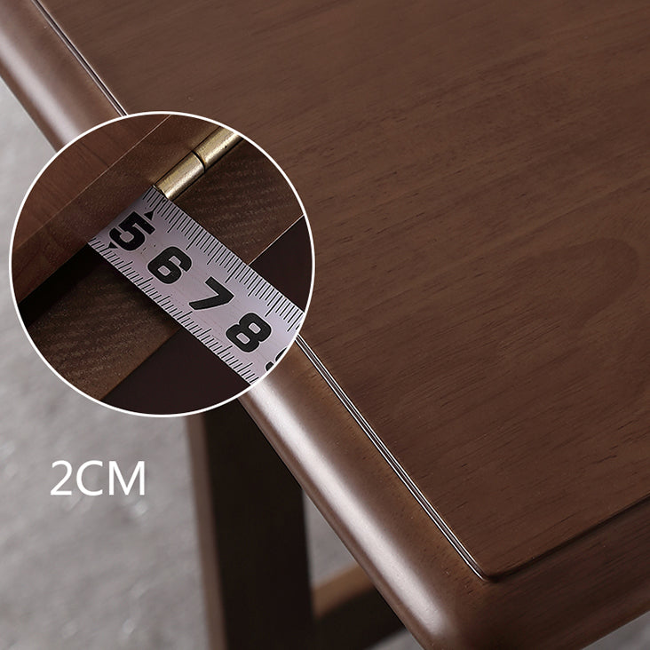 Mesa de comedor marrón moderna de mediados de siglo Mesa de comedor de hoja de madera maciza para uso en el hogar