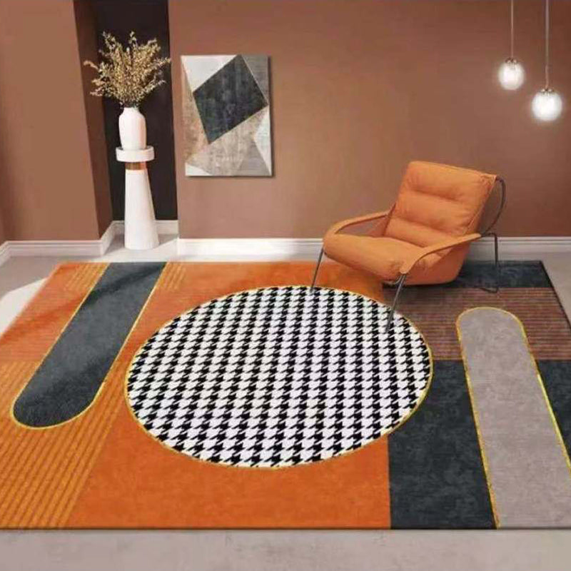 Luxe Houndstooth Print Rug Polyester Area Tapijt niet-slip achteruitgang binnen tapijt voor woonkamer
