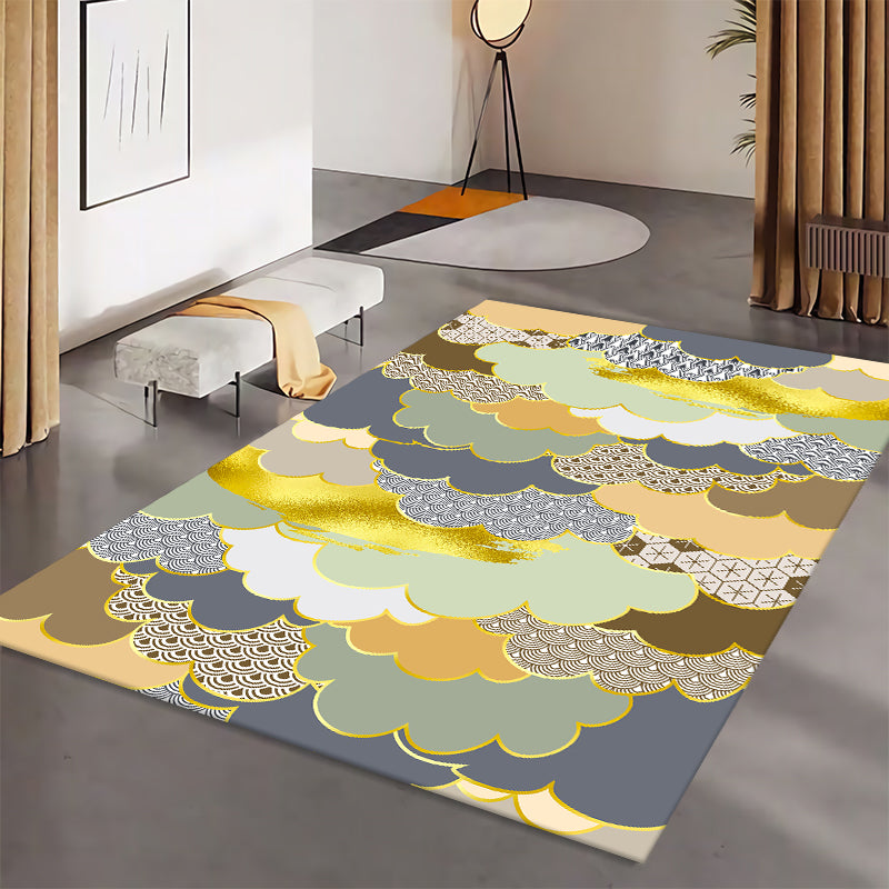 Grijs modern tapijt blending streep indoor tapijt vlekbestendig vloerkleed voor woningdecoratie