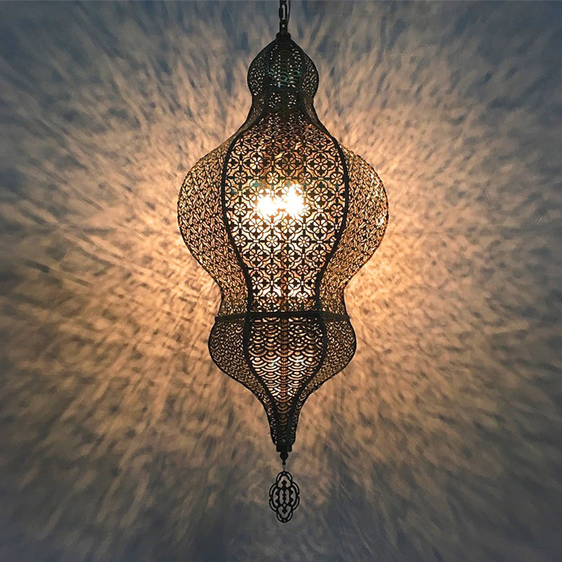 Gourd Restaurant Wall Lighting Vintage Metallic 1 Light Bronze Sconce Lamp Fixture