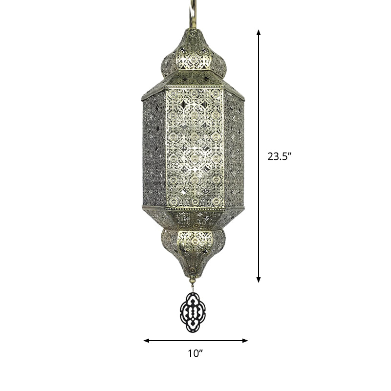 1 Licht ausgehöhltes Leuchter der Art Deco Bronze Finish Metall Arabische Wand Spüllampe montierte Lampe