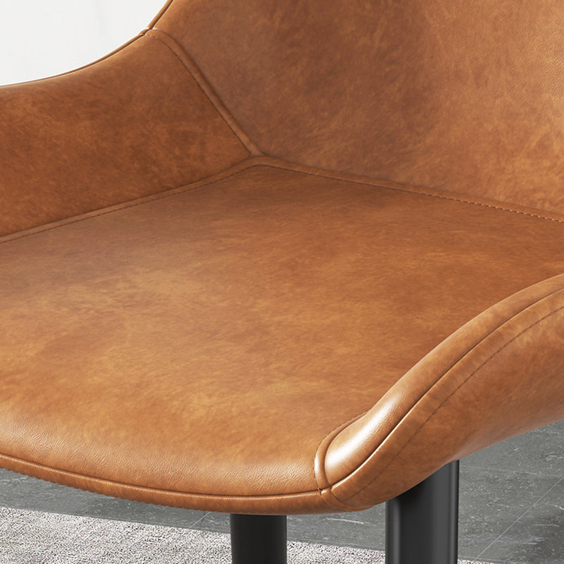 Chaise latérale de salle à manger industrielle en métal, chaise simple sans bras à dossier solide