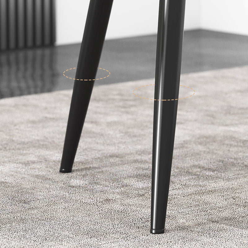 Chaise latérale de salle à manger industrielle en métal, chaise simple sans bras à dossier solide