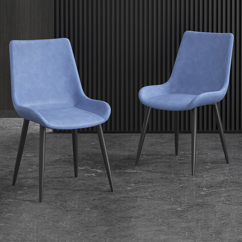 Chaise latérale de salle à manger industrielle en métal, chaise simple sans bras à dossier solide