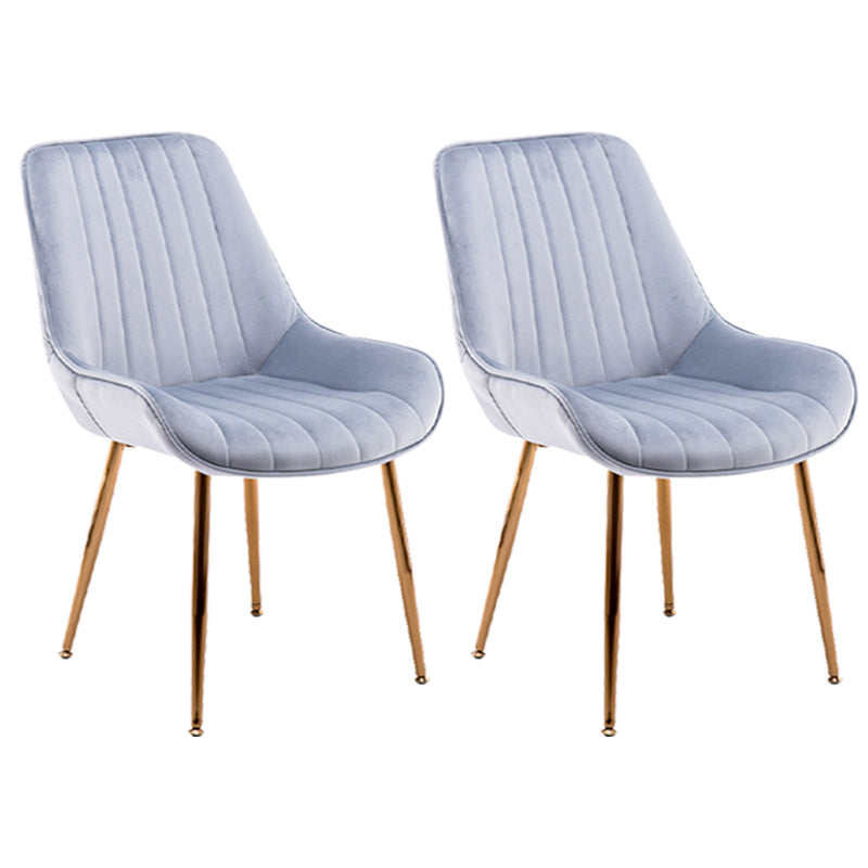 Chaises sans bras de salle à manger en métal nordique, chaise latérale rembourrée pour Restaurant