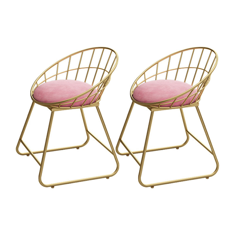 Chaise d'appoint scandinave rembourrée, chaises de salle à manger à dossier à lattes au fini mat (Ensemble de 2)