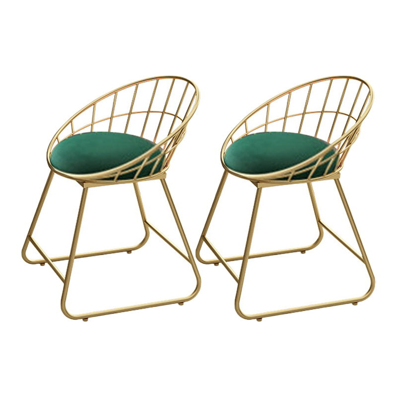 Chaise d'appoint scandinave rembourrée, chaises de salle à manger à dossier à lattes au fini mat (Ensemble de 2)