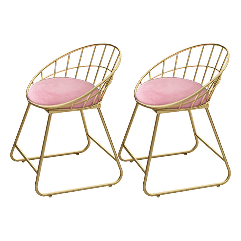 Chaise d'appoint scandinave rembourrée, chaises de salle à manger à dossier à lattes au fini mat (Ensemble de 2)