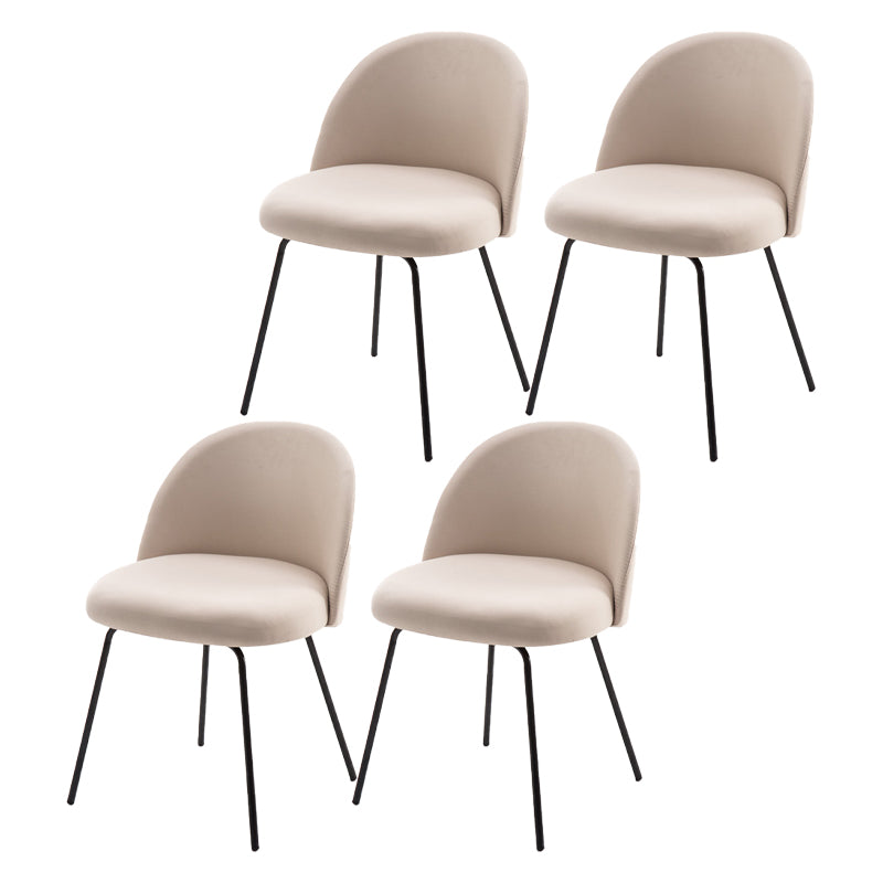 Chaise d'appoint de salle à manger rembourrée scandinave, finition mate, chaise de salle à manger Parsons