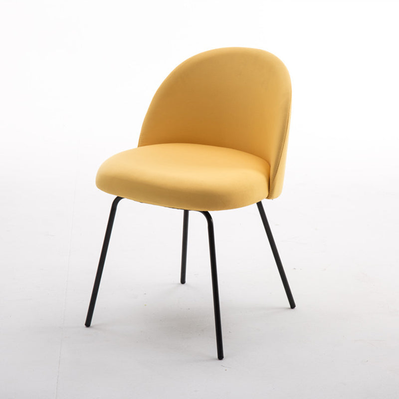 Chaise d'appoint de salle à manger rembourrée scandinave, finition mate, chaise de salle à manger Parsons