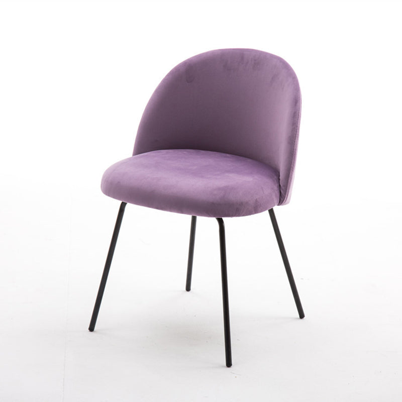 Chaise d'appoint de salle à manger rembourrée scandinave, finition mate, chaise de salle à manger Parsons