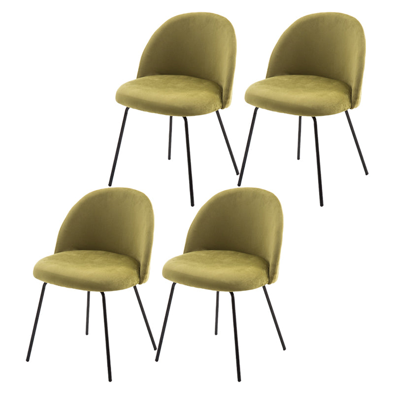 Chaise d'appoint de salle à manger rembourrée scandinave, finition mate, chaise de salle à manger Parsons