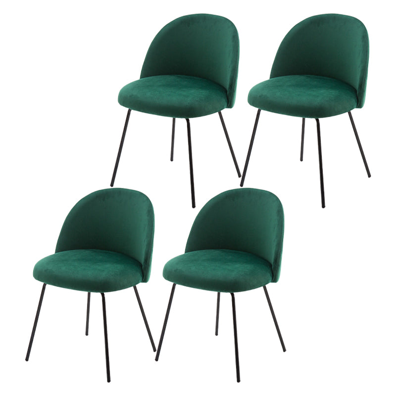 Chaise d'appoint de salle à manger rembourrée scandinave, finition mate, chaise de salle à manger Parsons