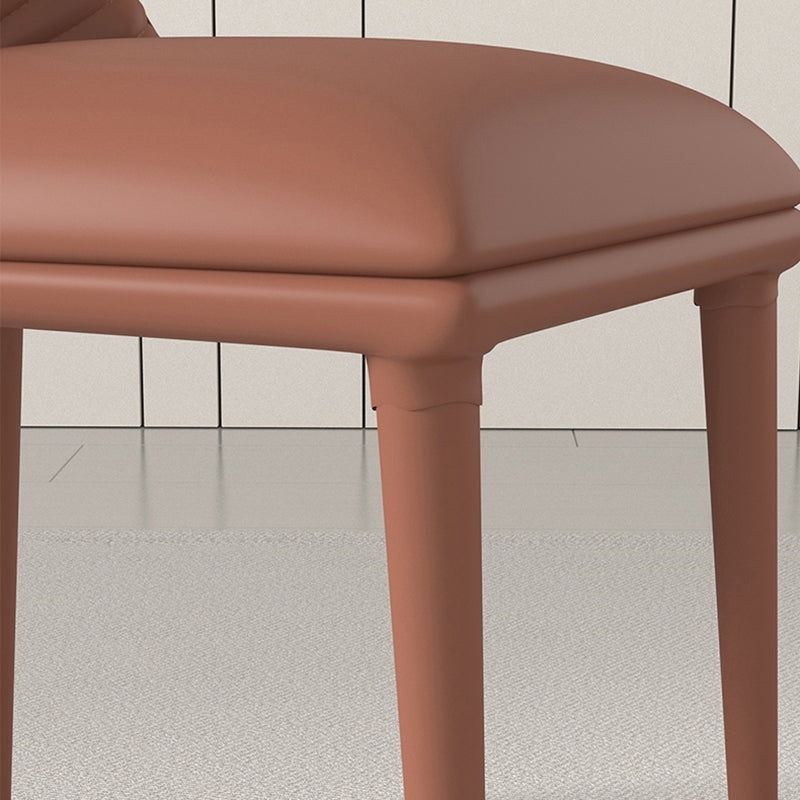 El comedor moderno del metal preside la silla de comedor sin brazos de la imitación de cuero para el restaurante