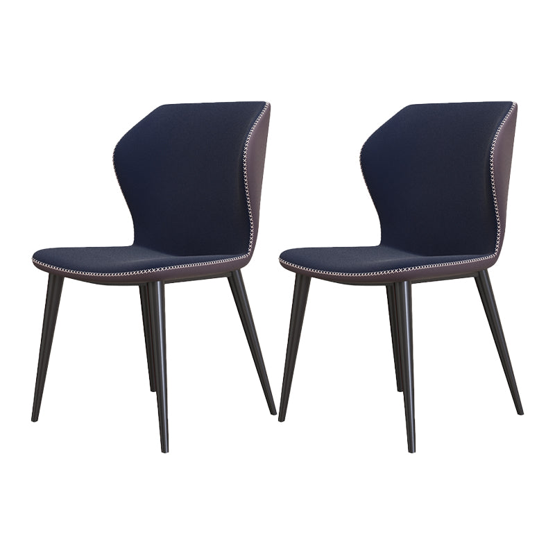 Chaises sans bras Glam Metal pour salle à manger, chaise Parsons à oreilles pour restaurant