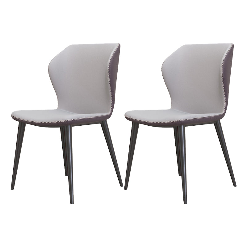 Silla sin brazos de Glam Metal Comedor Wingback Parsons para restaurante