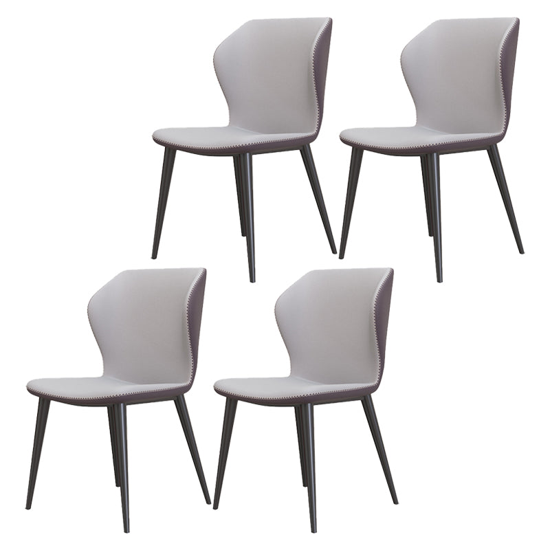 Silla sin brazos de Glam Metal Comedor Wingback Parsons para restaurante