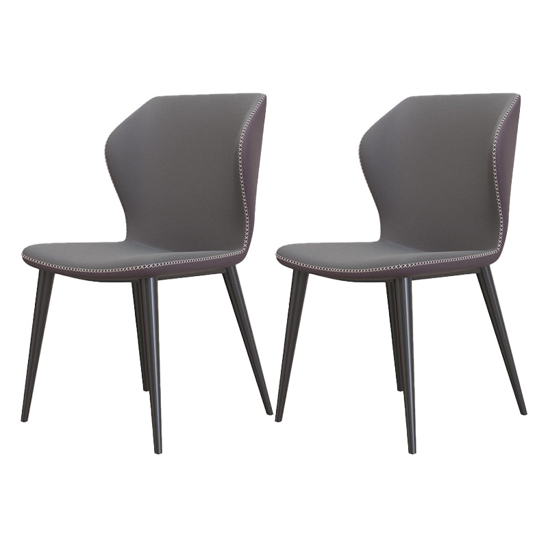 Chaises sans bras Glam Metal pour salle à manger, chaise Parsons à oreilles pour restaurant