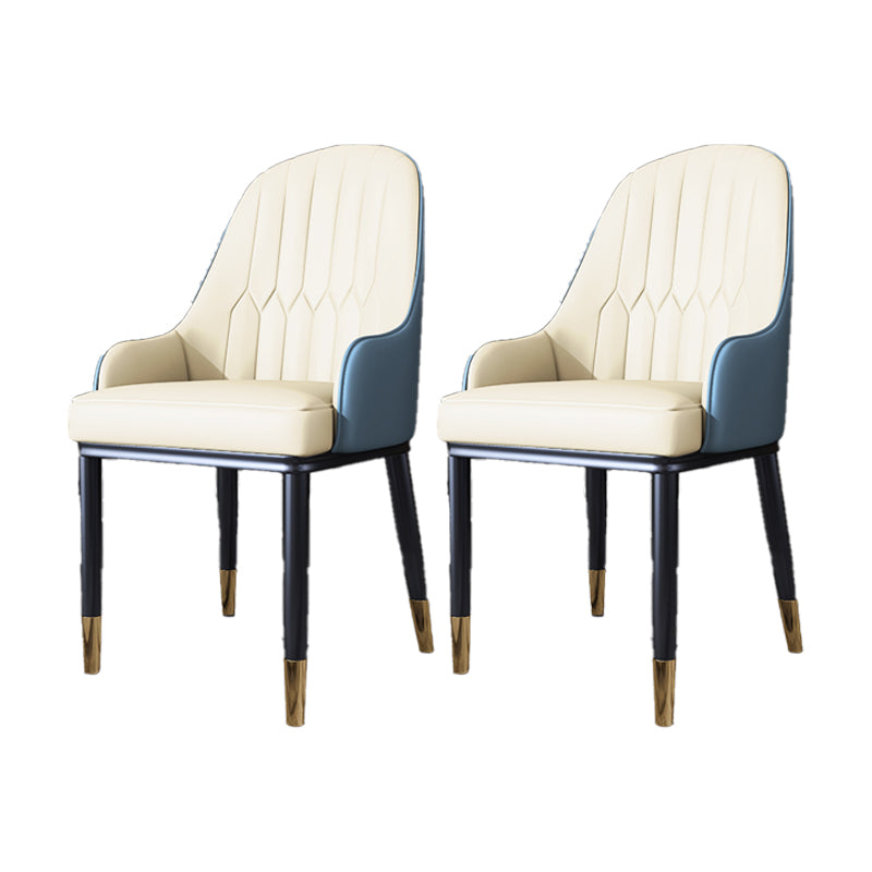 Silla de comedor de metal de estilo escandinavo, silla con respaldo sólido y brazo
