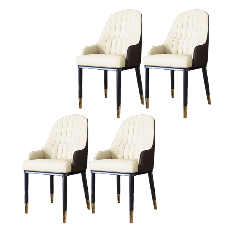 Silla de comedor de metal de estilo escandinavo, silla con respaldo sólido y brazo
