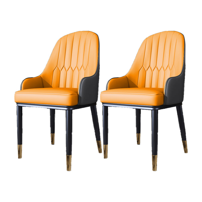 Silla auxiliar de comedor de estilo escandinavo de metal, silla con respaldo sólido acolchado para comedor con brazo