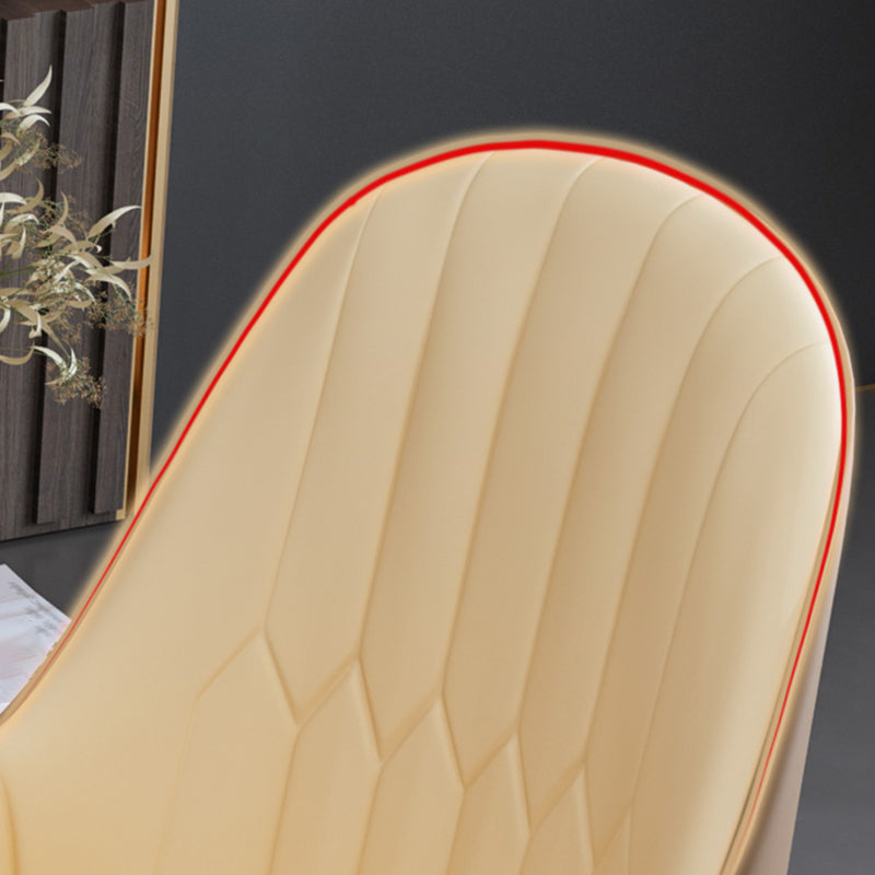 Silla auxiliar de comedor de estilo escandinavo de metal, silla con respaldo sólido acolchado para comedor con brazo