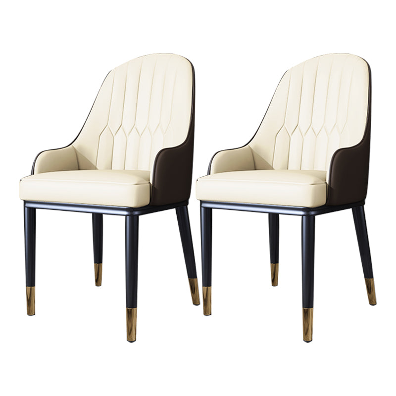 Silla auxiliar de comedor de estilo escandinavo de metal, silla con respaldo sólido acolchado para comedor con brazo