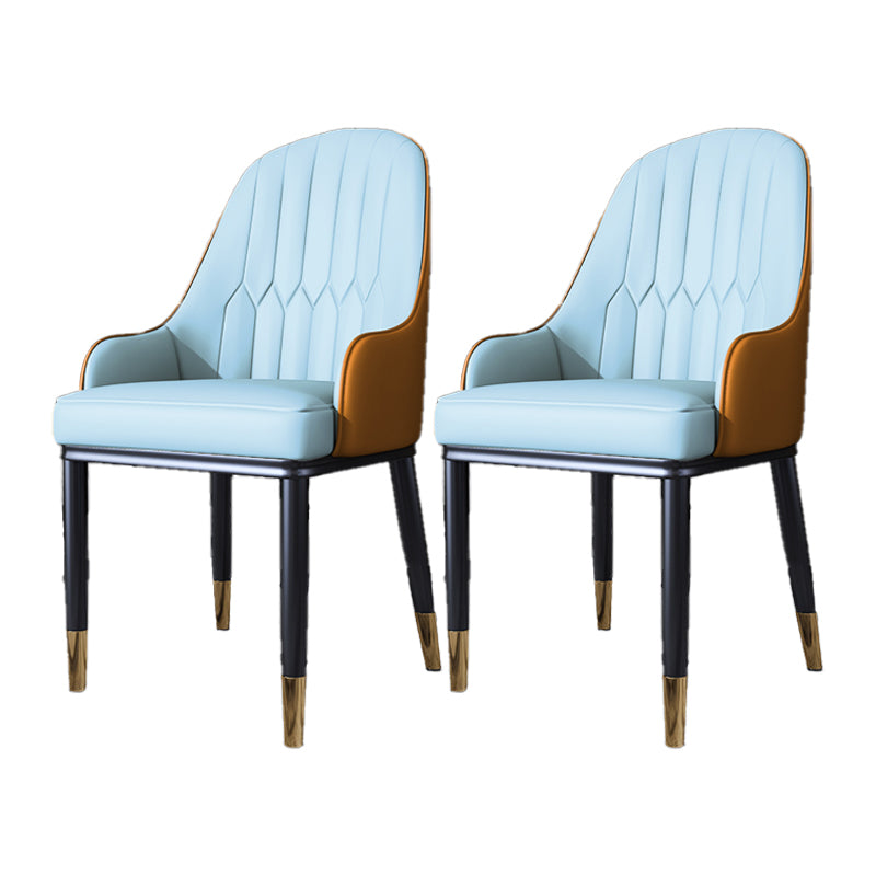 Silla auxiliar de comedor de estilo escandinavo de metal, silla con respaldo sólido acolchado para comedor con brazo