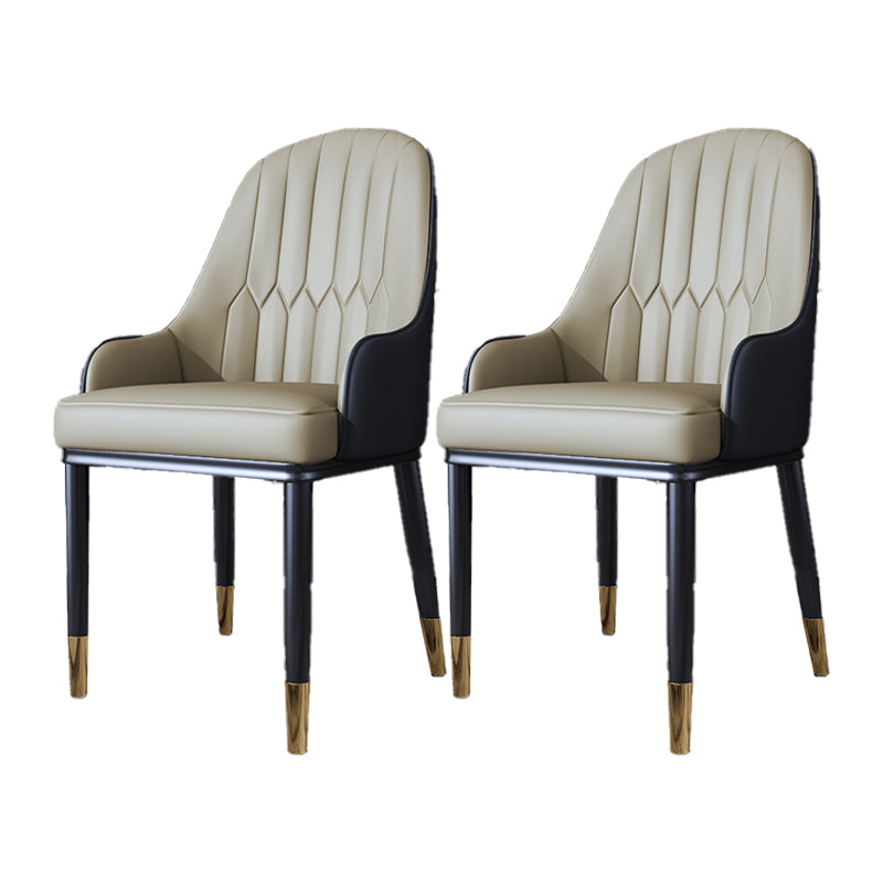 Silla auxiliar de comedor de estilo escandinavo de metal, silla con respaldo sólido acolchado para comedor con brazo