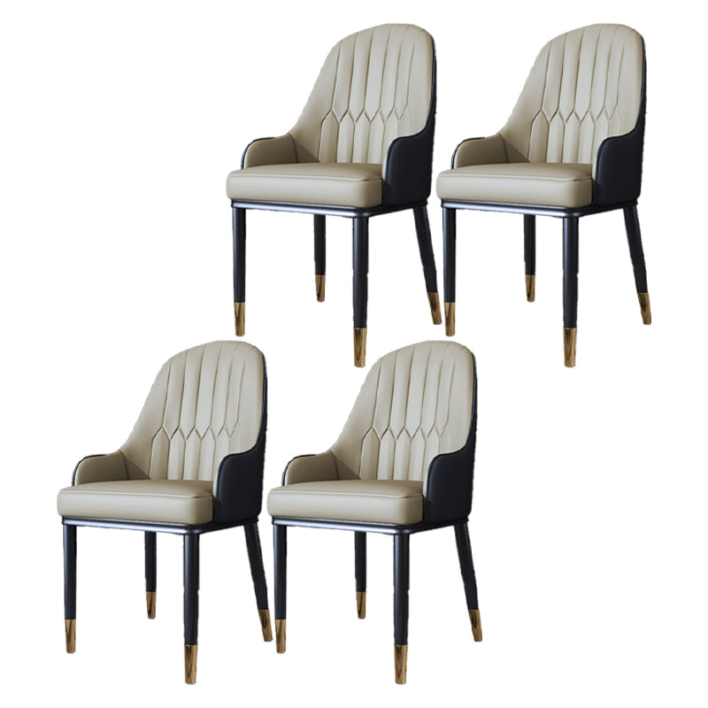 Silla auxiliar de comedor de estilo escandinavo de metal, silla con respaldo sólido acolchado para comedor con brazo
