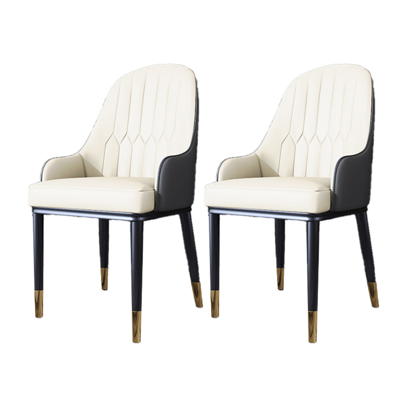 Silla auxiliar de comedor de estilo escandinavo de metal, silla con respaldo sólido acolchado para comedor con brazo
