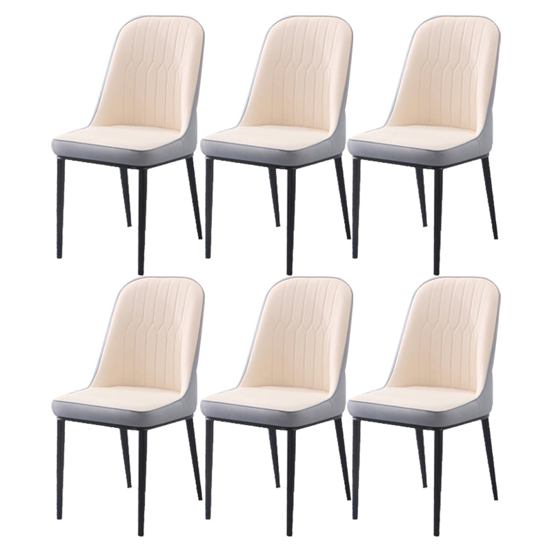 Chaise d'appoint d'intérieur scandinave, dossier Parsons, chaise de salle à manger rembourrée en métal