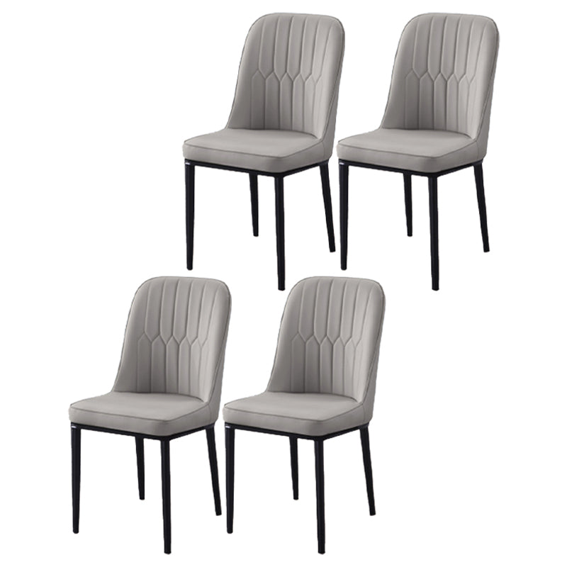 Chaise d'appoint d'intérieur scandinave, dossier Parsons, chaise de salle à manger rembourrée en métal