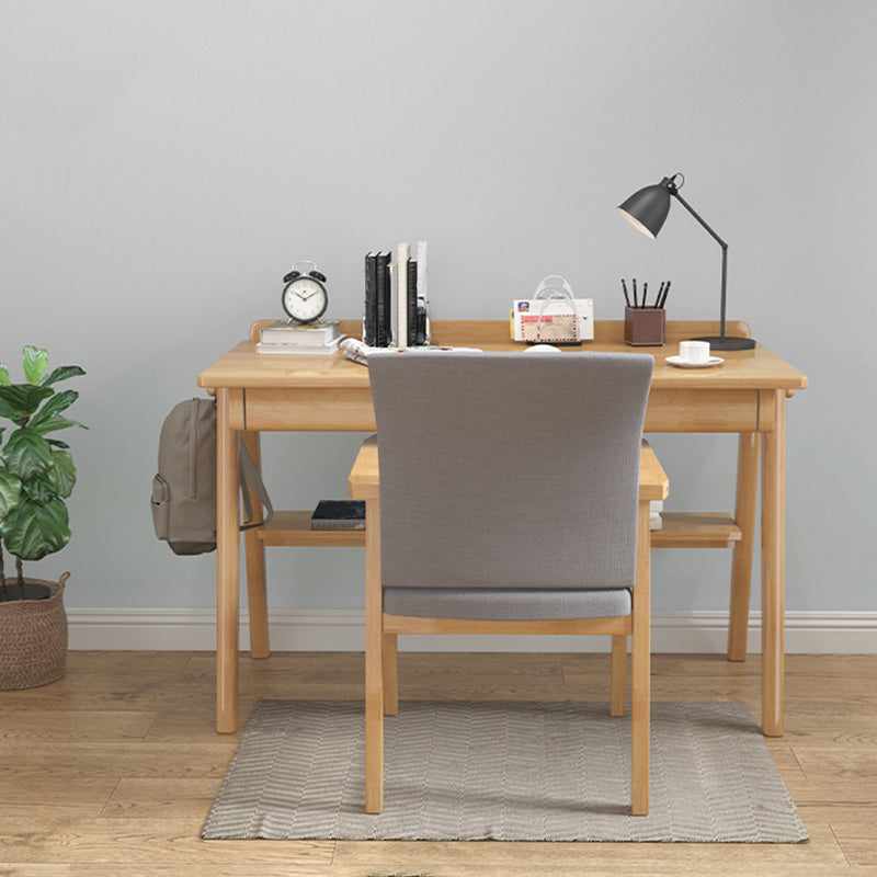 Chaise de salle à manger simple en bois rembourrée à dossier solide de fauteuil contemporain d'intérieur