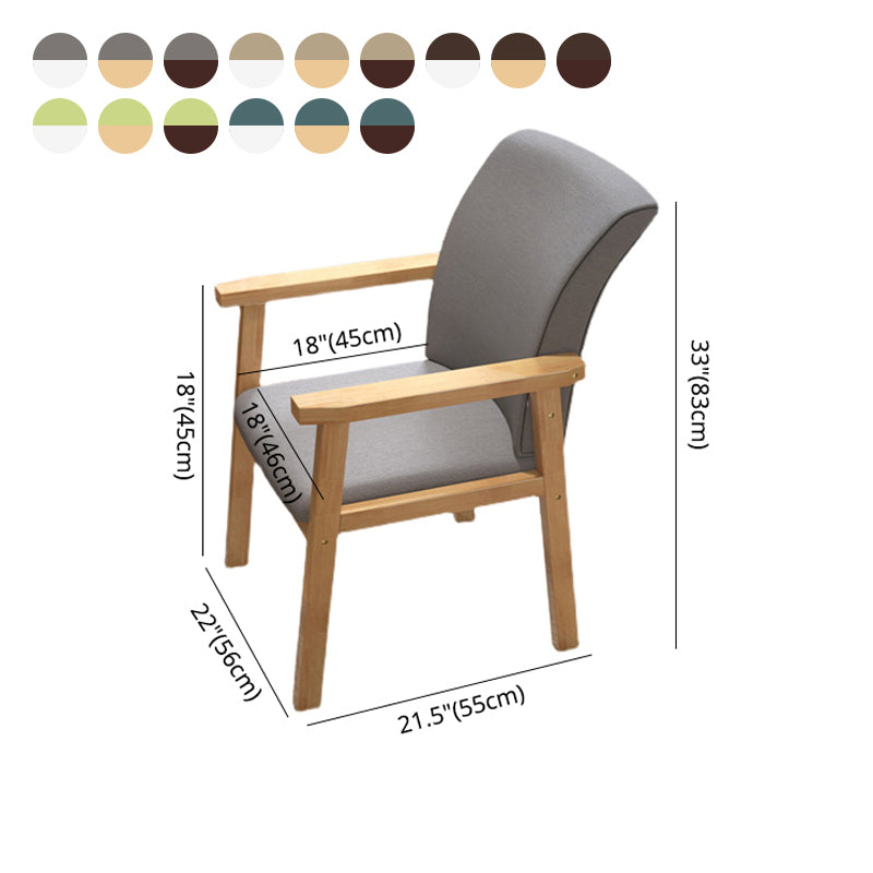 Chaise de salle à manger simple en bois rembourrée à dossier solide de fauteuil contemporain d'intérieur